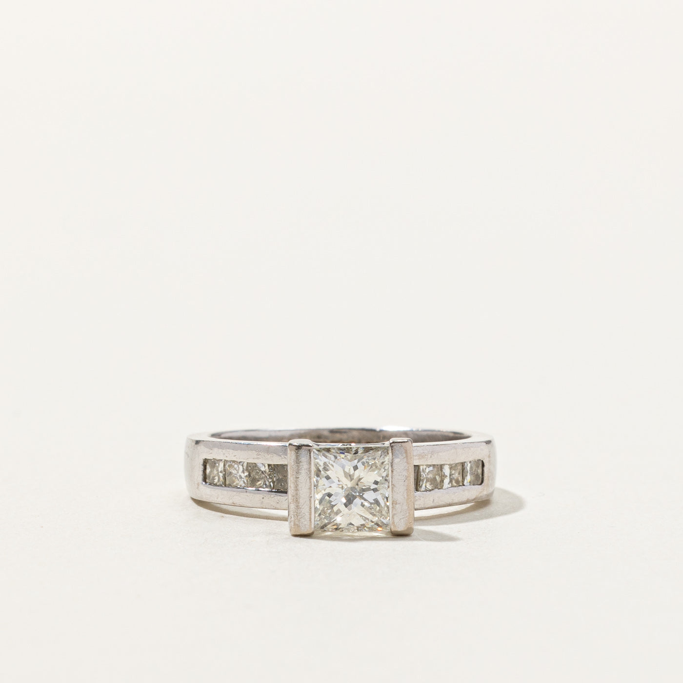 Princess Diamond with Accents Ring | 1.00ctw I1 H/I | SZ 5 |