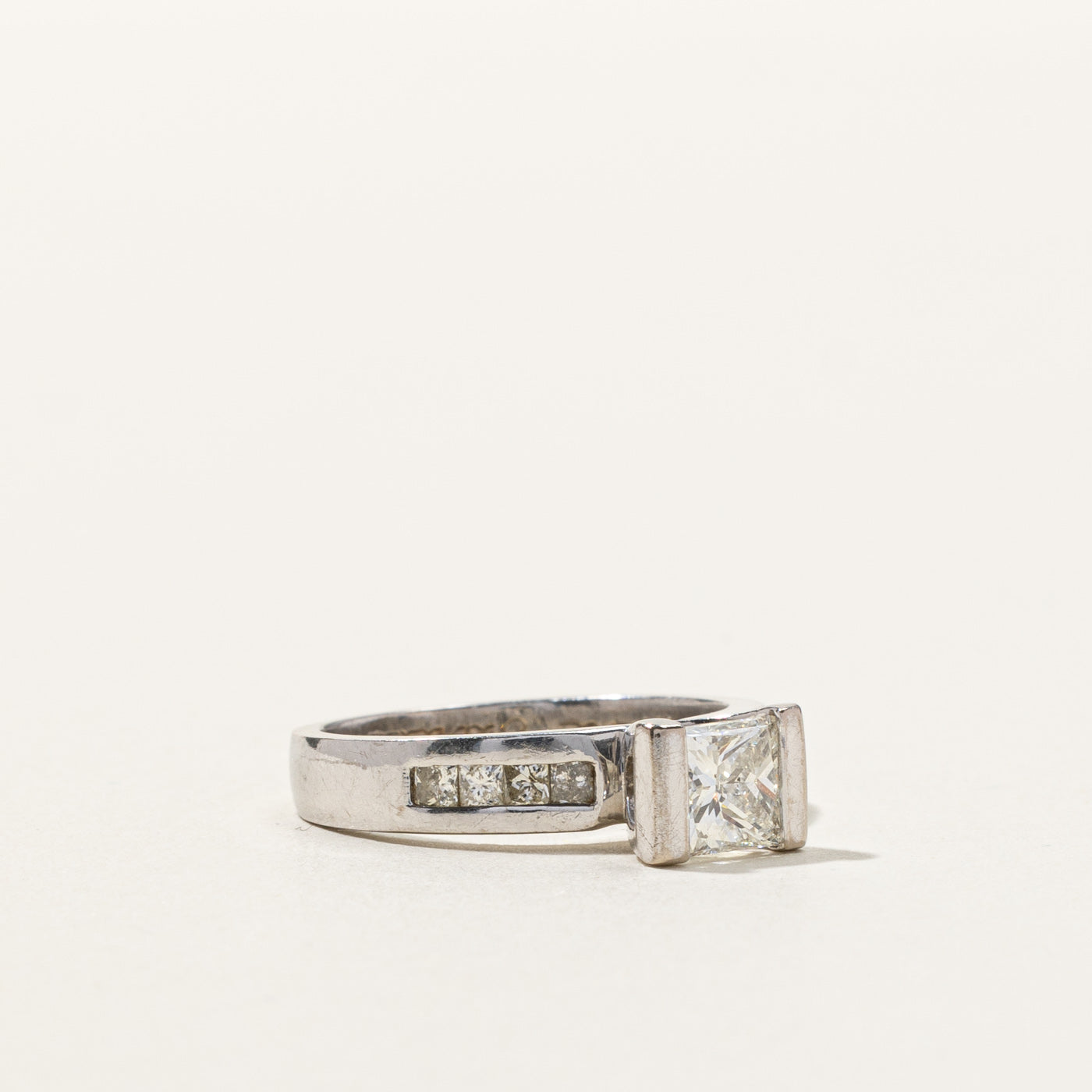 Princess Diamond with Accents Ring | 1.00ctw I1 H/I | SZ 5 |
