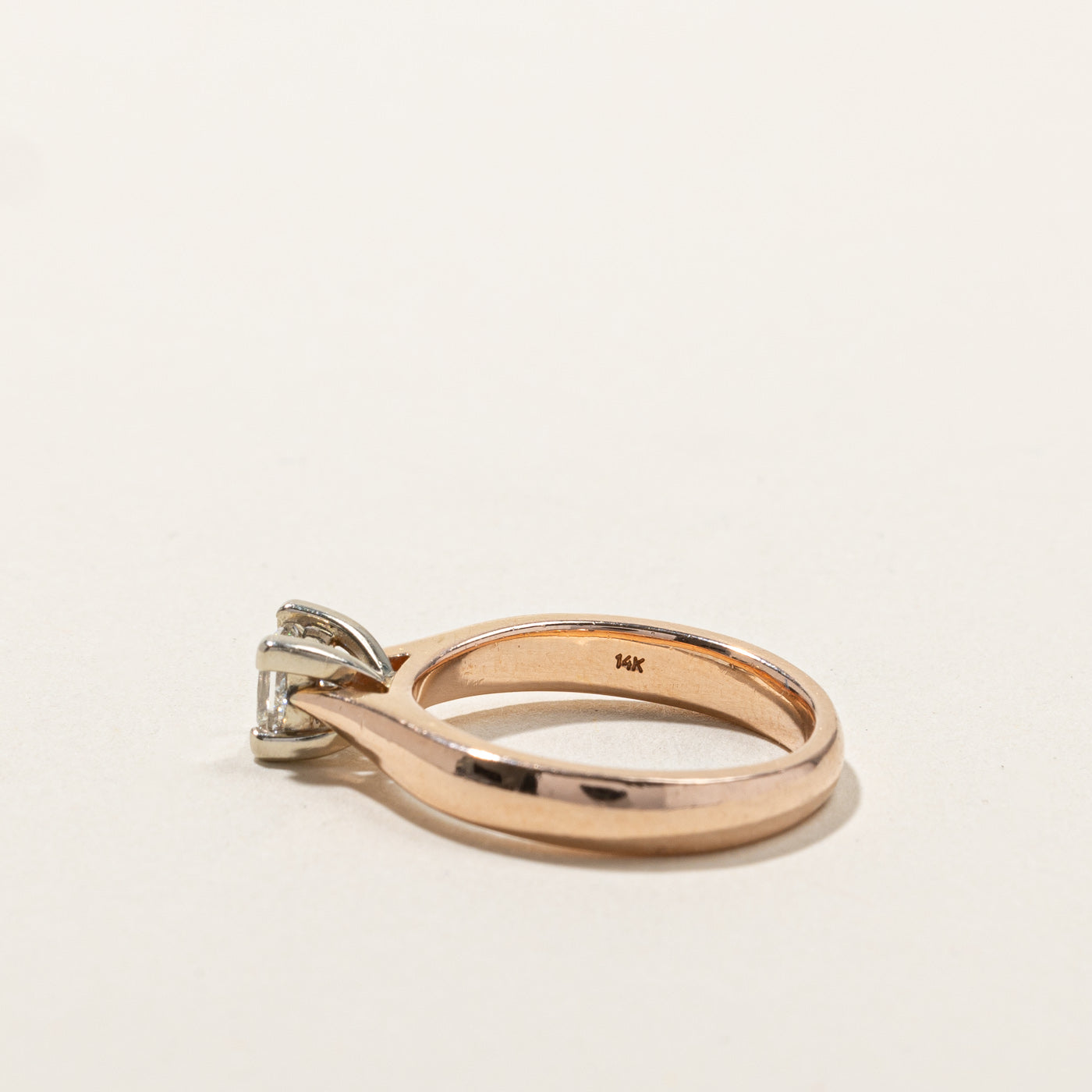 Princess Cut Diamond Reverse Tapered Ring | 0.53ct | SZ 6.25 |