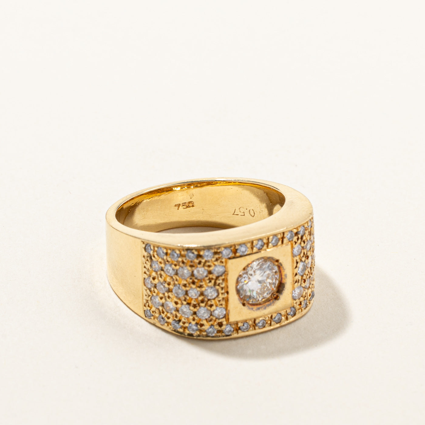 Diamond Grid Accented Band | 1.35ctw | SZ 9.75 |
