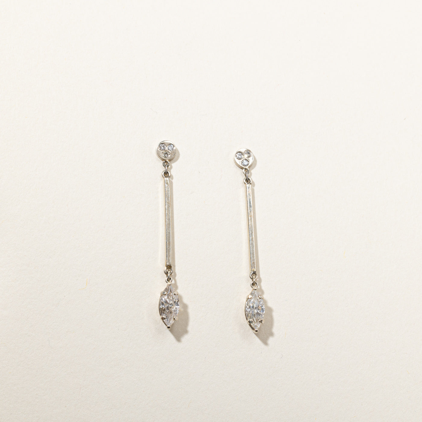 Marquise Diamond Drop Earrings | 1.40ctw |