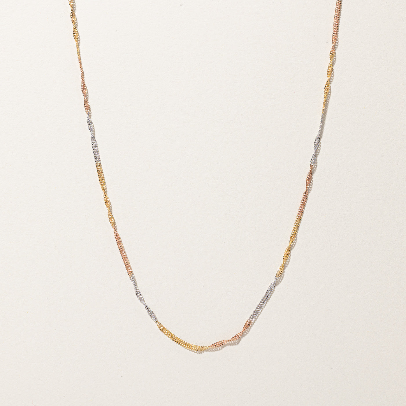 Tri Tone Gold Chain | 18"|
