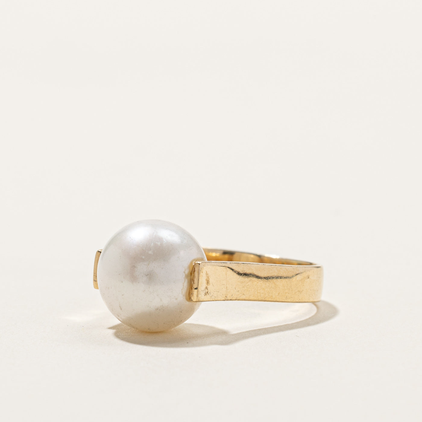 Tension Set Pearl Ring | SZ 7.75 |