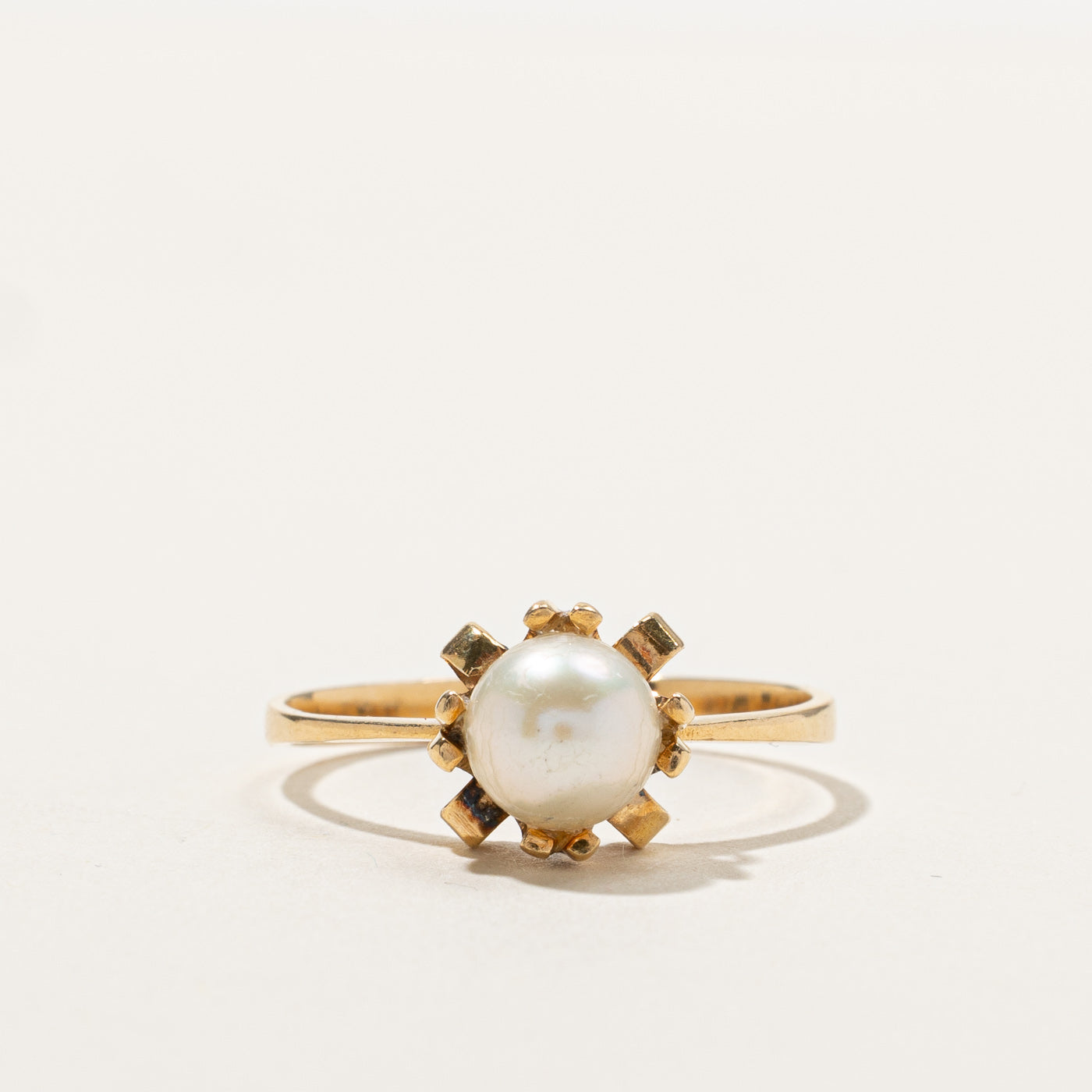 Solitaire Pearl Ring | SZ 8.5 |