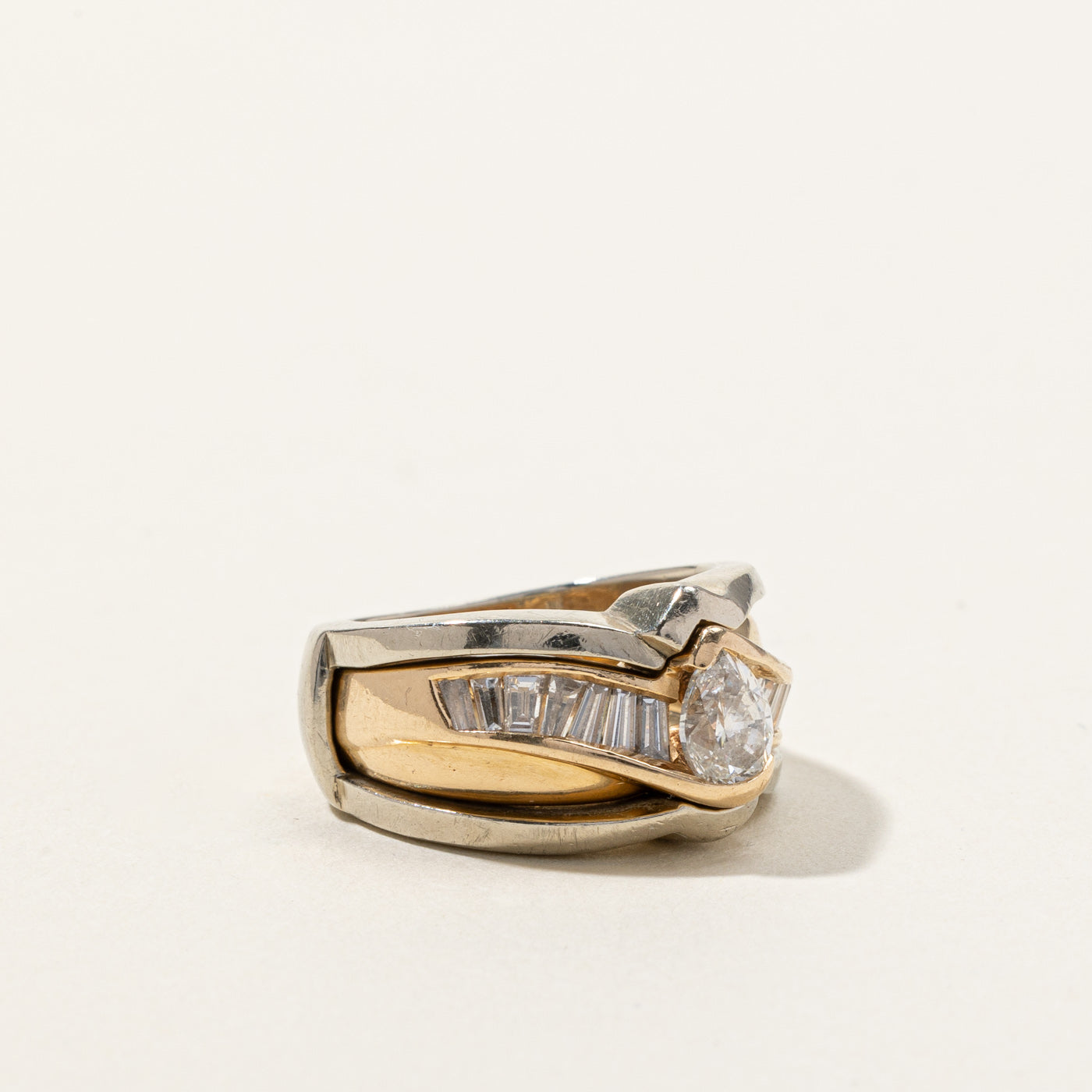 Channel Diamond Engagement Ring Set | 0.81ctw SI1 G | SZ 4.25 |