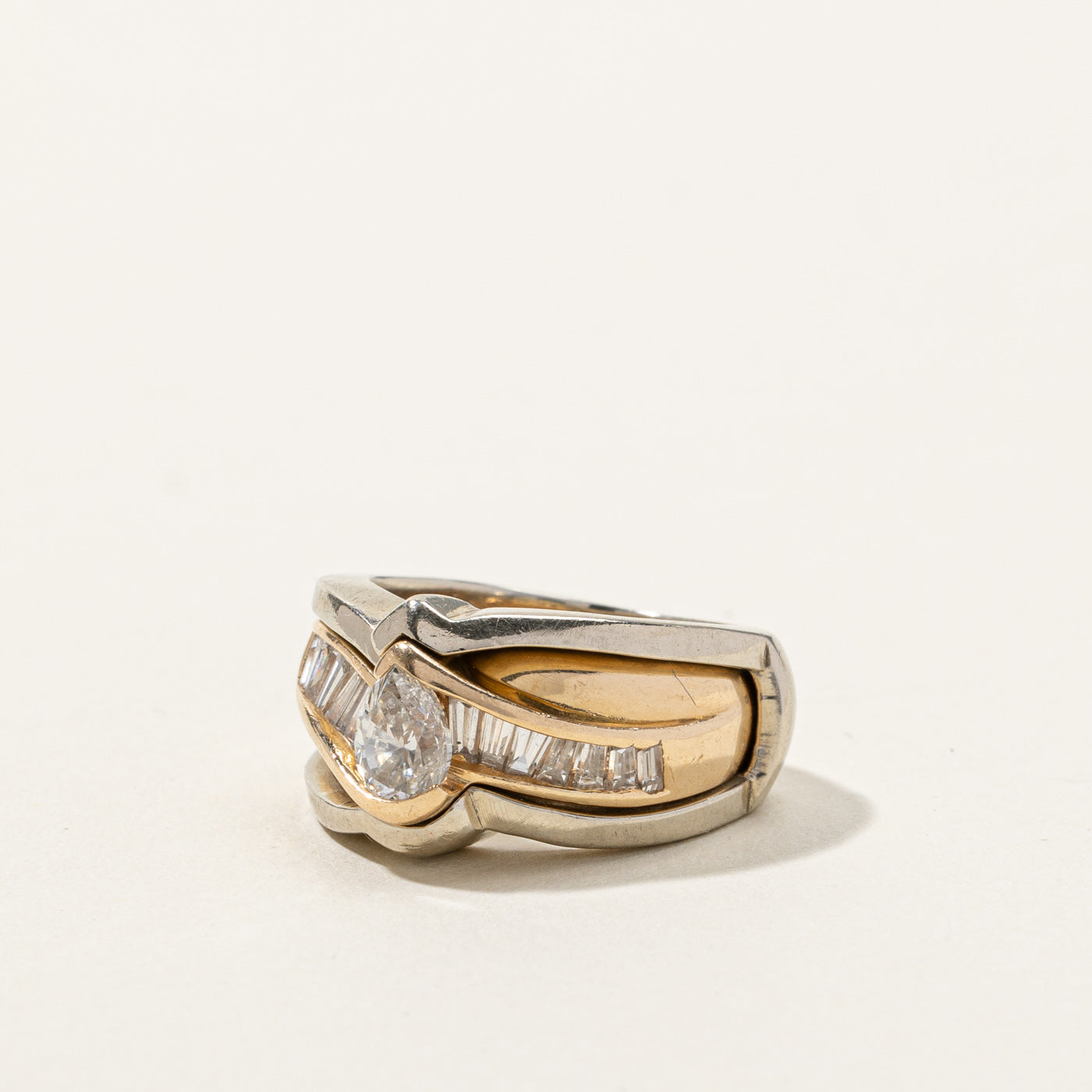 Channel Diamond Engagement Ring Set | 0.81ctw SI1 G | SZ 4.25 |