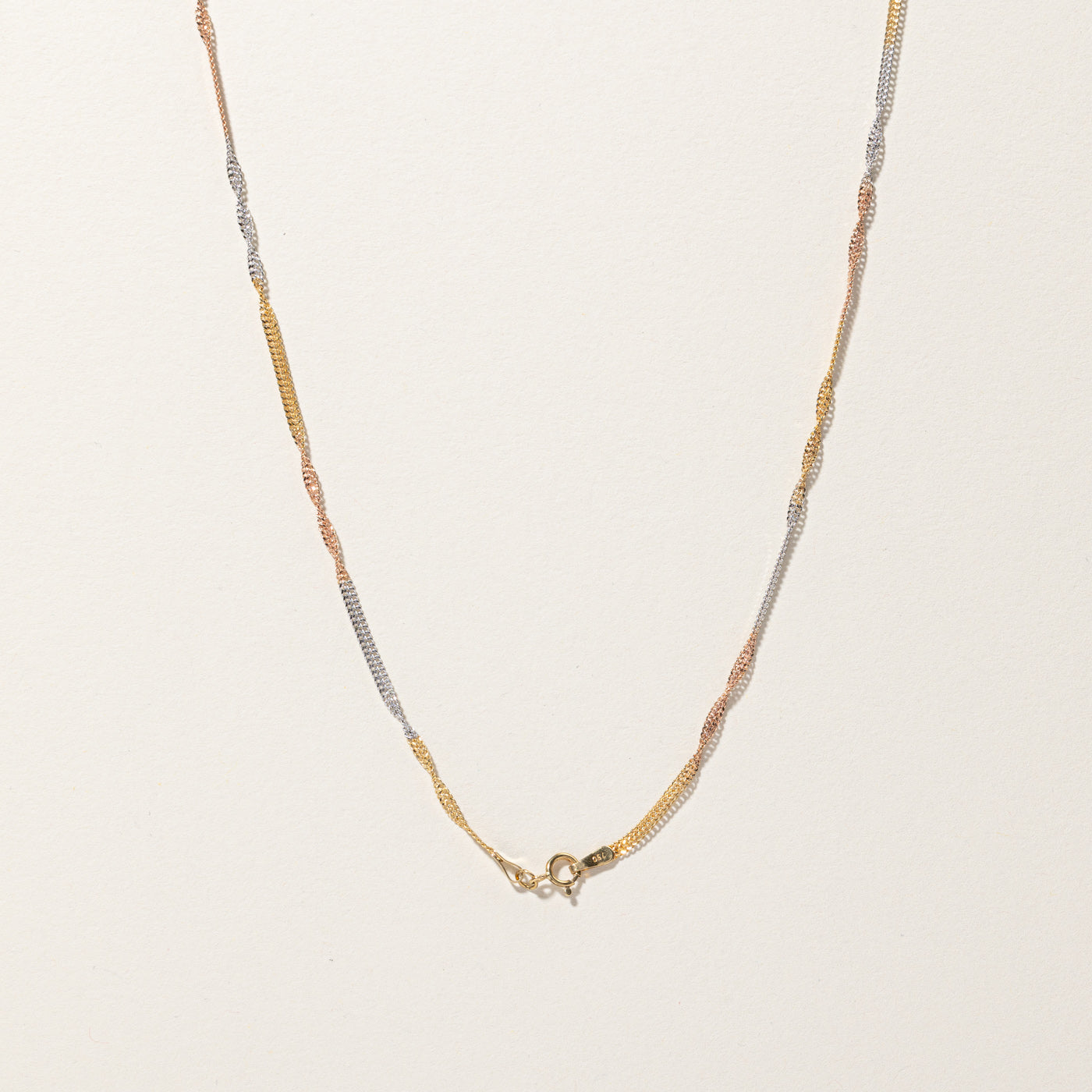 Tri Tone Gold Chain | 18"|