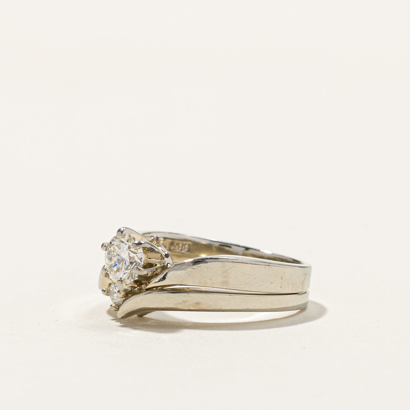 Diamond Soldered Wedding Ring Set | 0.52ctw | SZ 5.5 |