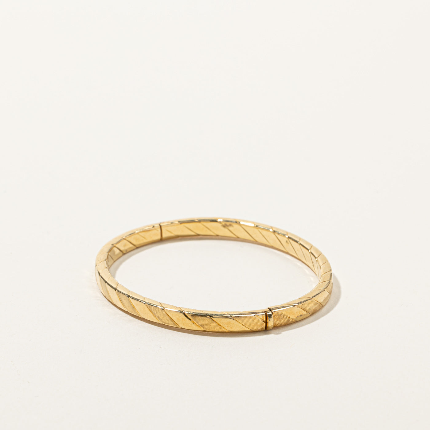 Textured Gold Bangle | 7"|