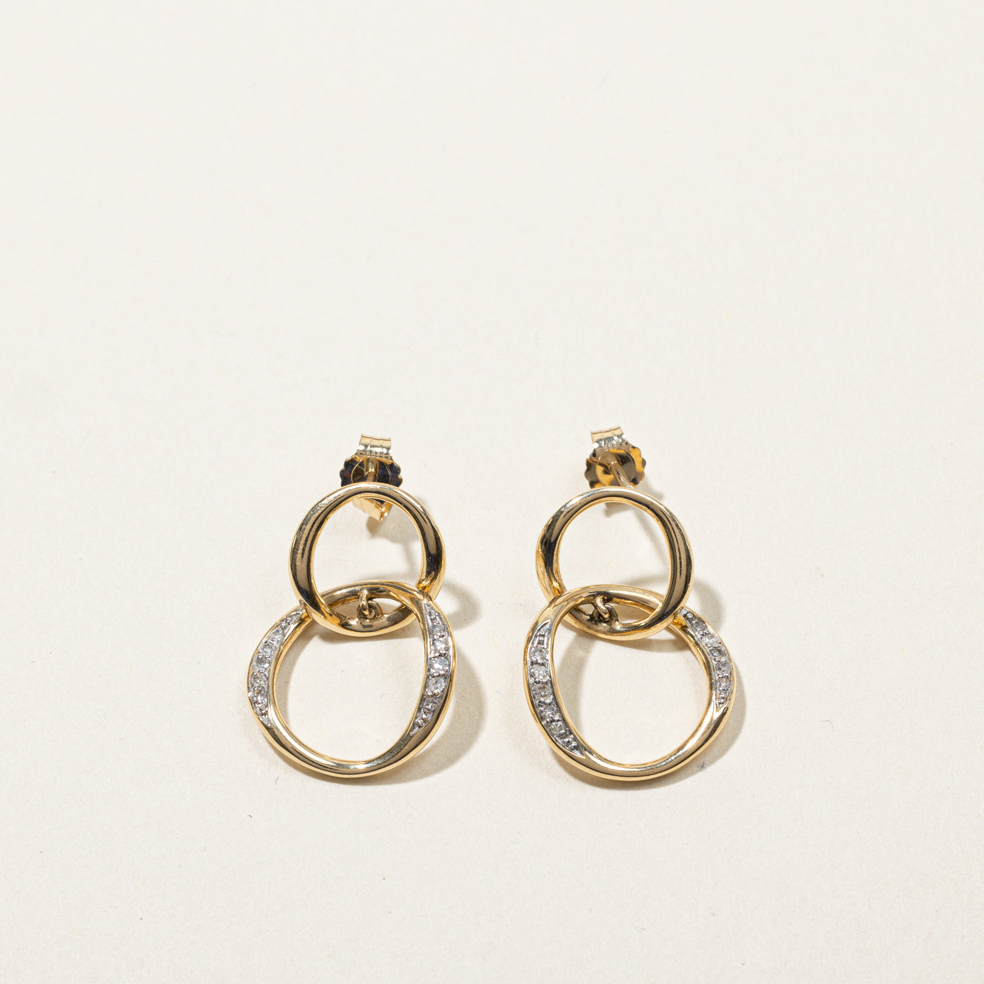 Diamond Interlocking Dangle Earrings | 0.16ctw |