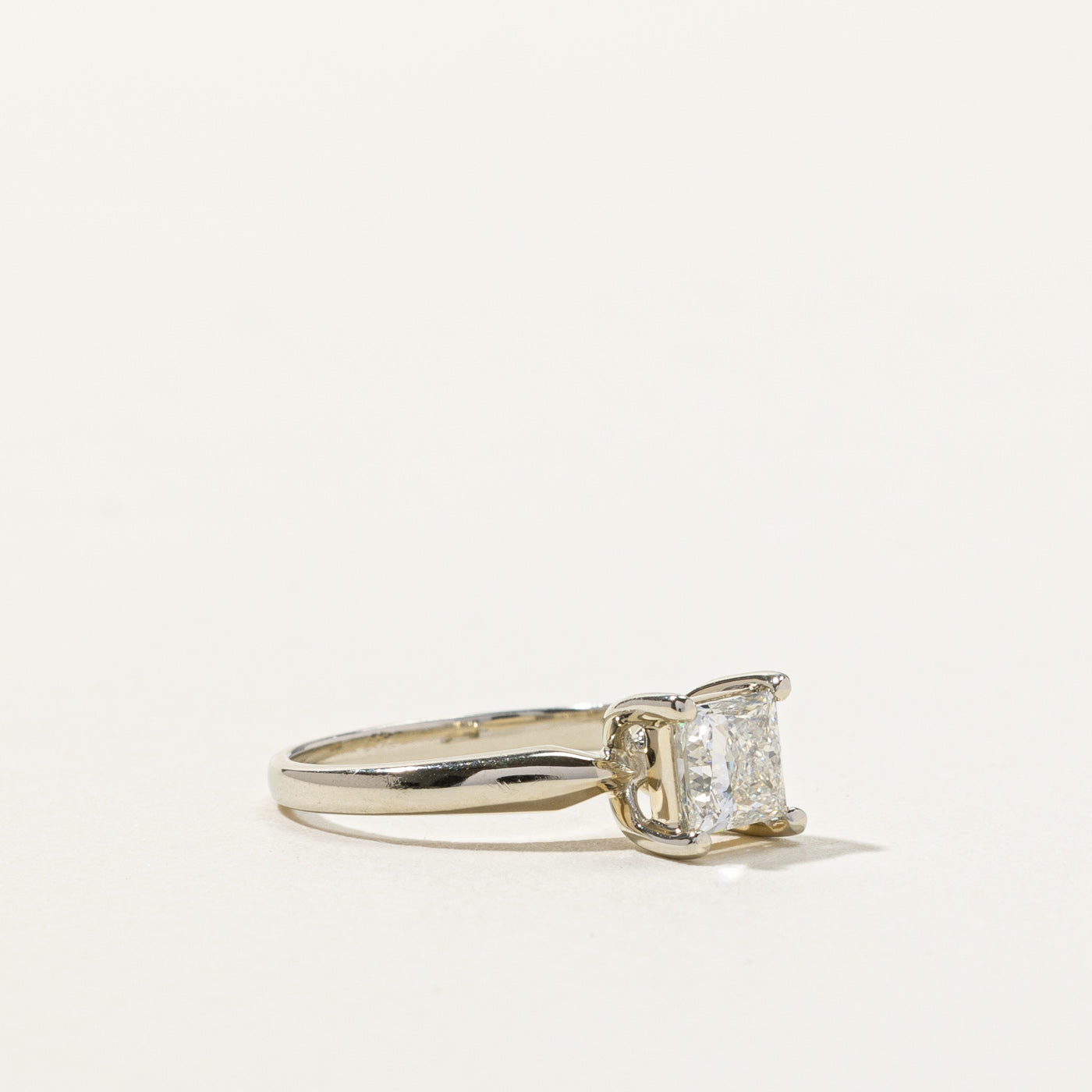 Solitaire Princess Diamond Ring | 0.71ct VS2 J | SZ 3.75 |