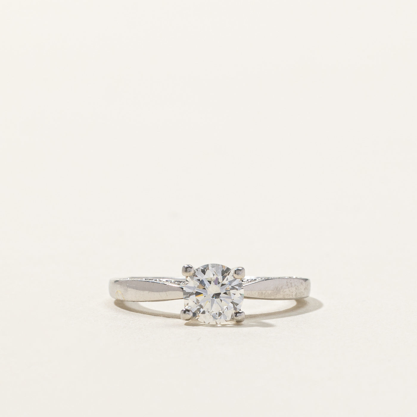 Prong Set Diamond Engagement Ring | 0.82ctw VS2 F | SZ 5 |