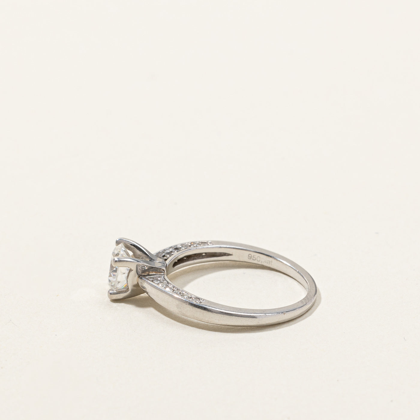 Prong Set Diamond Engagement Ring | 0.82ctw VS2 F | SZ 5 |