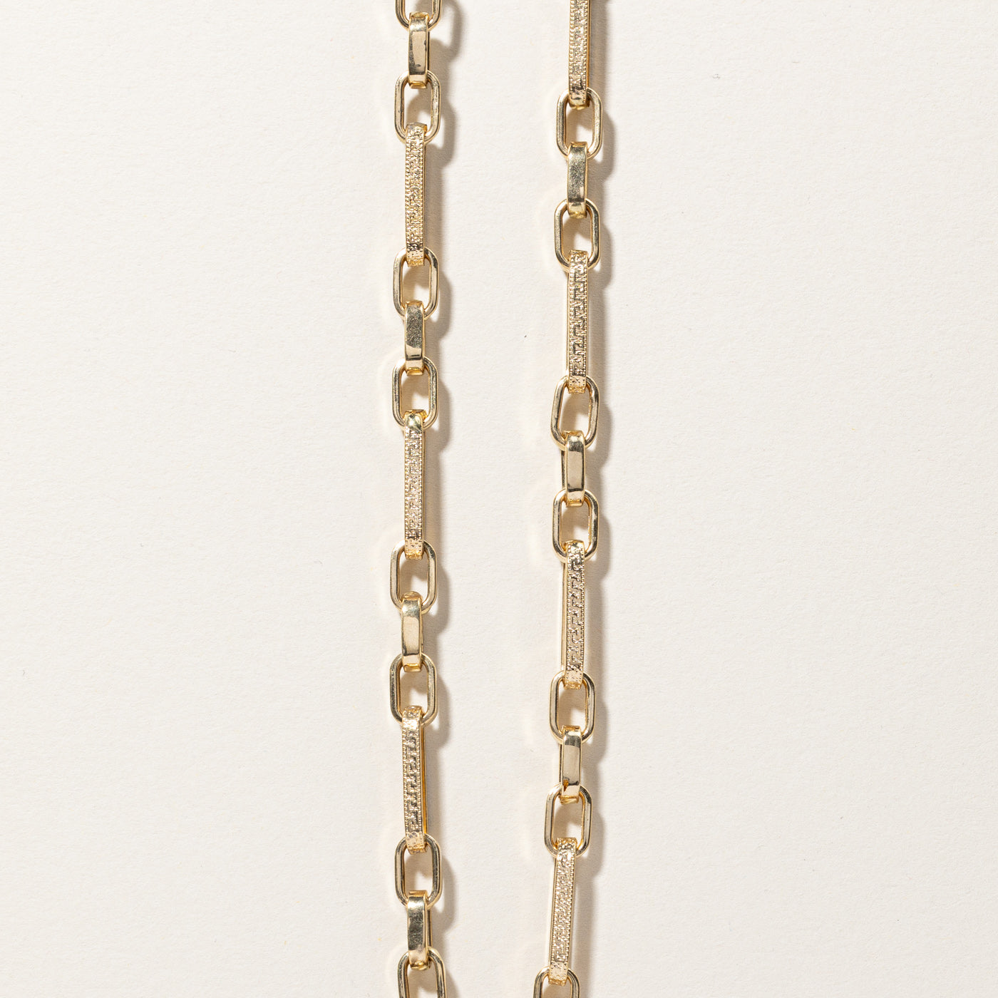 Textured Trombone Link Necklace | 20"|