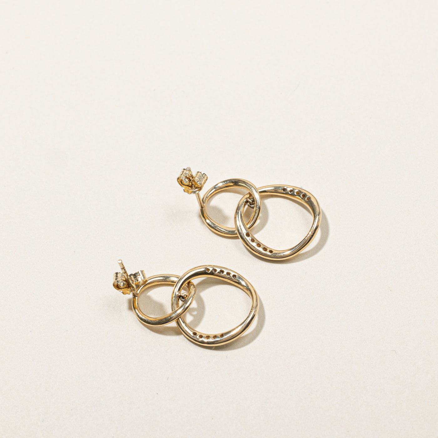 Diamond Interlocking Dangle Earrings | 0.16ctw |