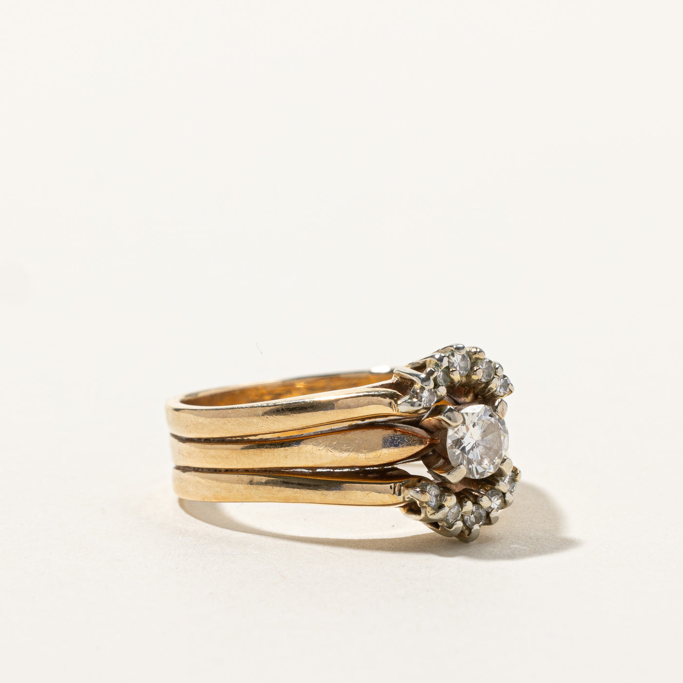 Cluster Diamond Soldered Ring | 0.34ctw | SZ 8.5 |
