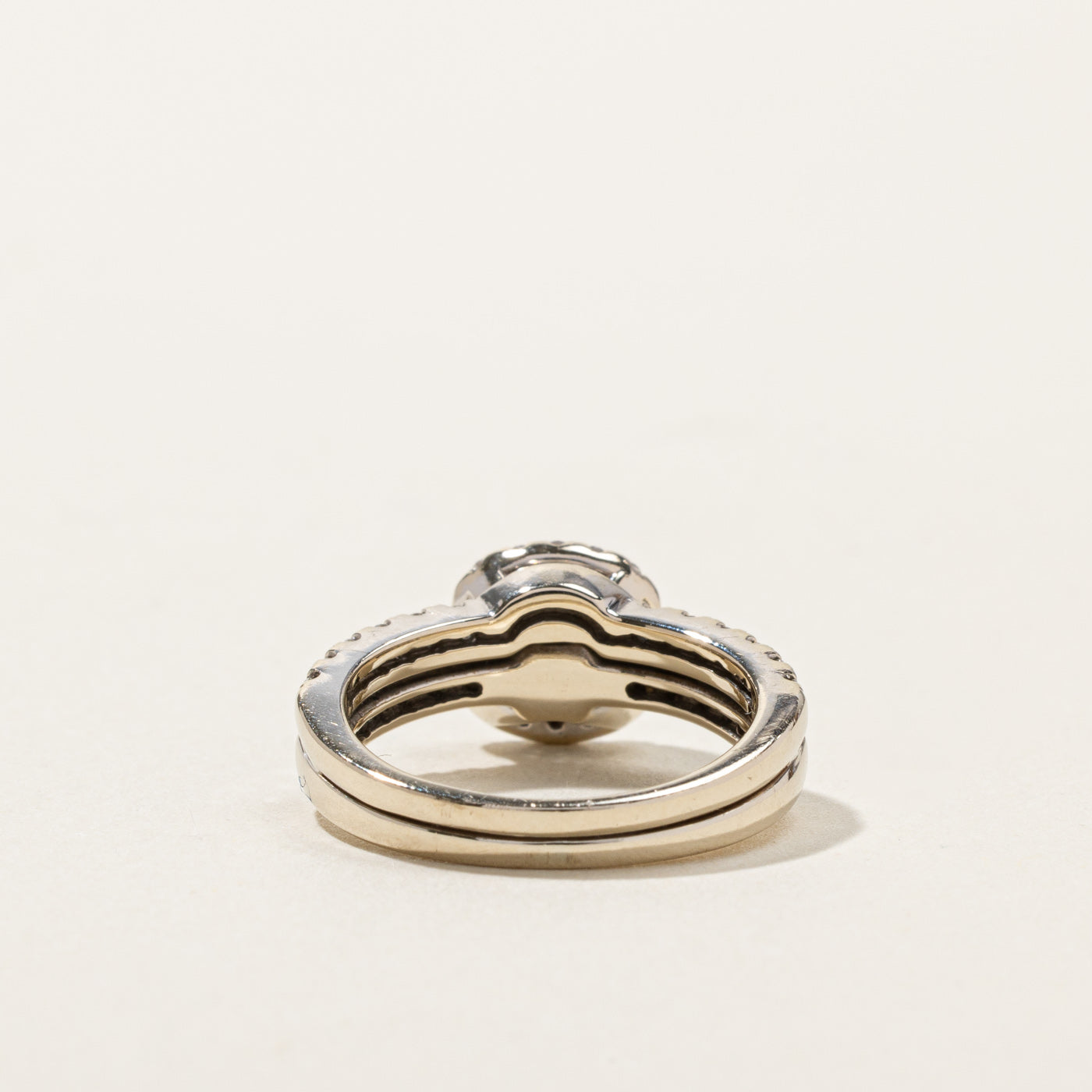 Halo Diamond Soldered Engagement Ring | 1.03ctw | SZ 3.75 |