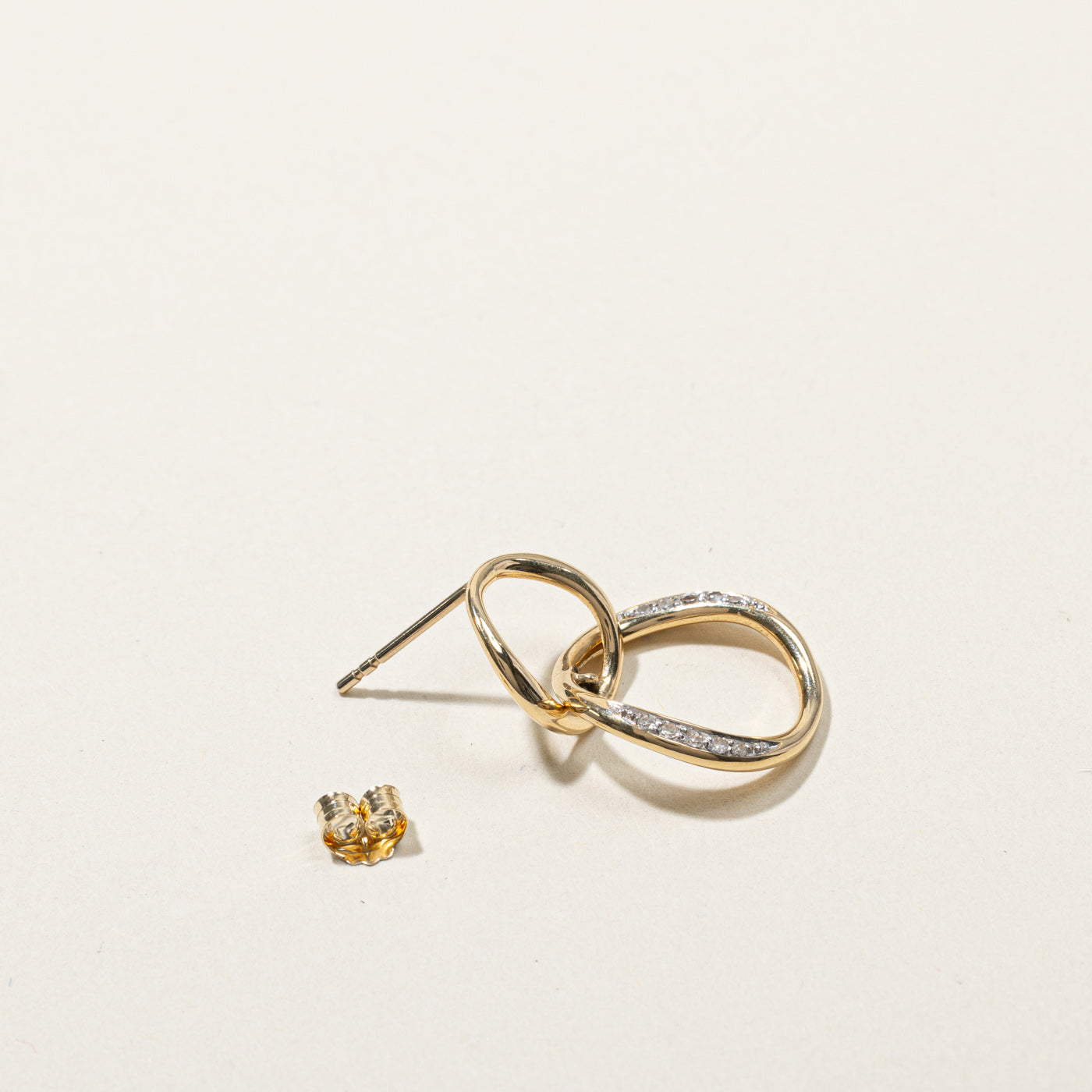 Diamond Interlocking Dangle Earrings | 0.16ctw |