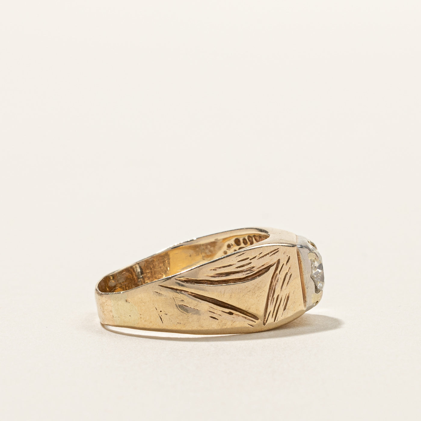 Old Mine Diamond Vintage Ring | 0.80ct I2 J | SZ 10 |