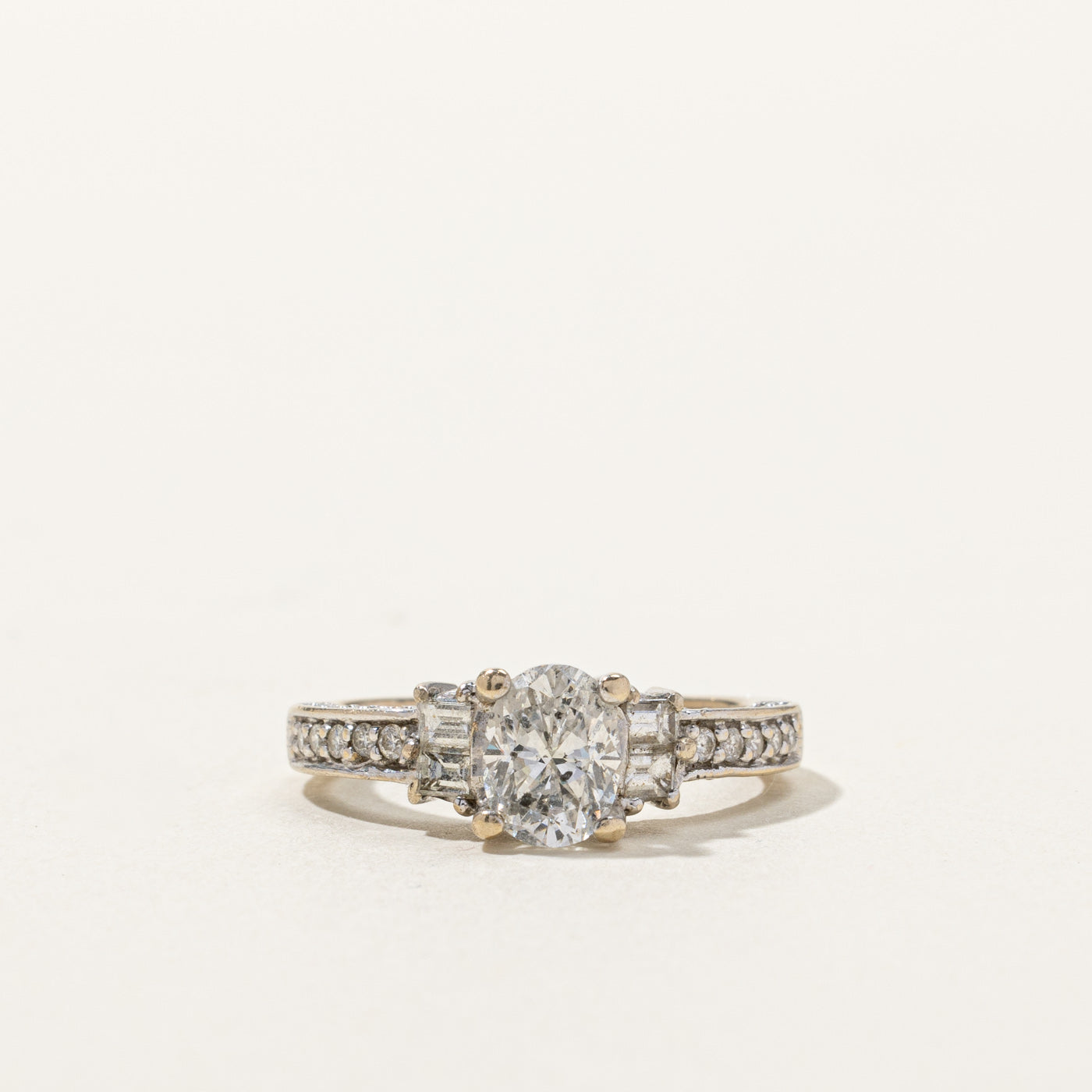 Oval Diamond Engagement Ring | 1.12ctw I1 H | SZ 5.5 |