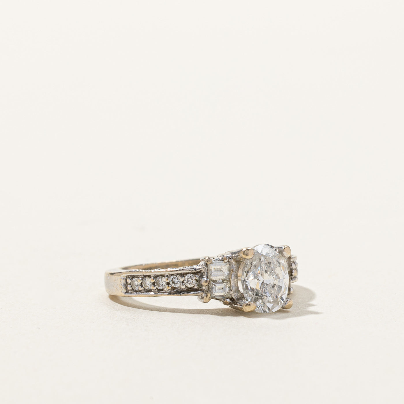 Oval Diamond Engagement Ring | 1.12ctw I1 H | SZ 5.5 |