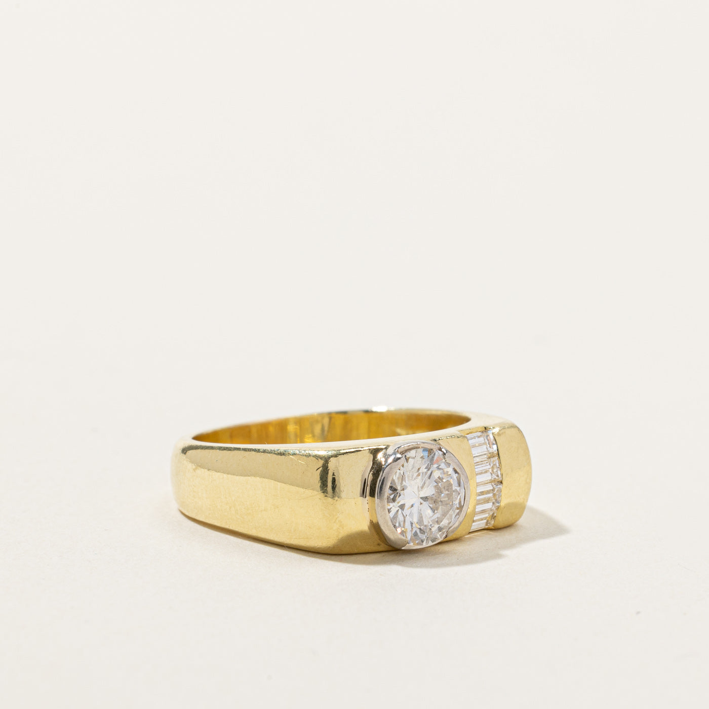 Bezel Set Diamond Ring | 1.14ctw I1 G | SZ 8.5 |