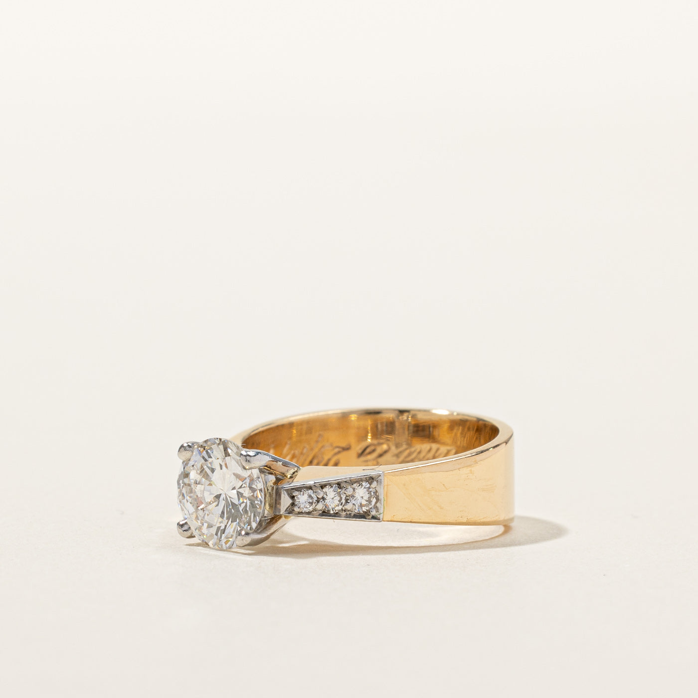Cavelti' Solitaire With Accents Diamond Ring | 1.29ctw VVS2 G | SZ 5.5 |