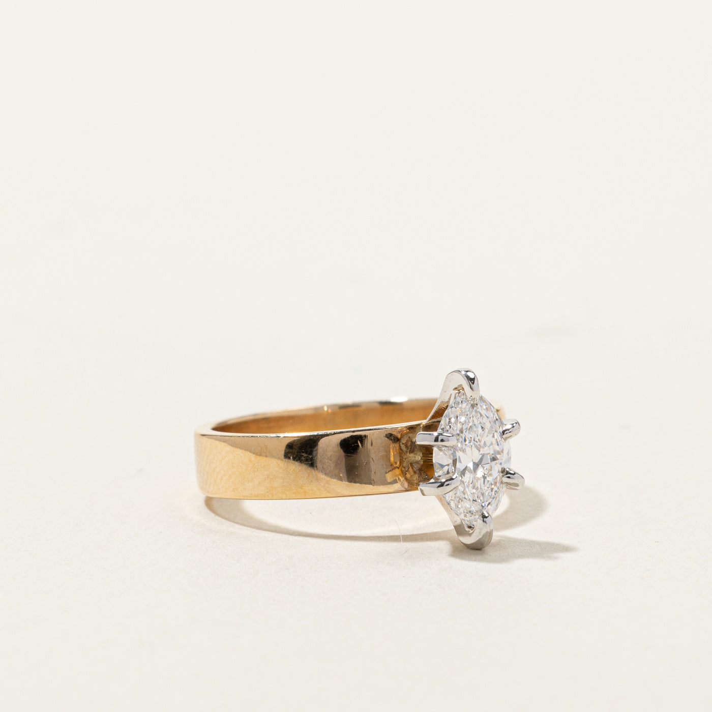 Solitaire Marquise Cut Diamond Ring | 0.74ct | SZ 5.5 |