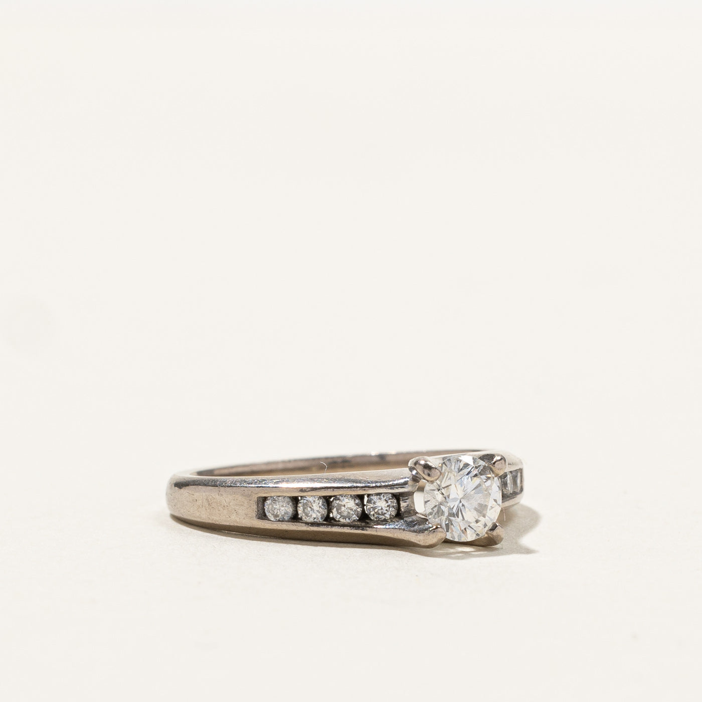 Solitaire with Accents Diamond Ring | 0.48ctw | SZ 5 |