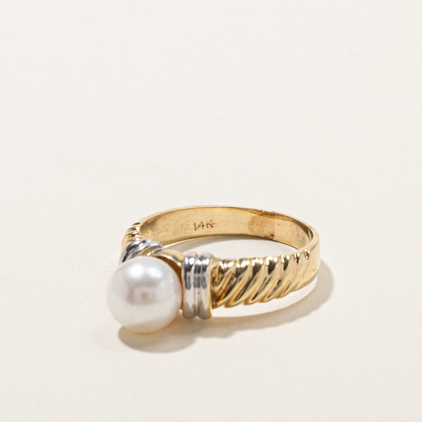 Textured Pearl Ring | SZ 9.25 |