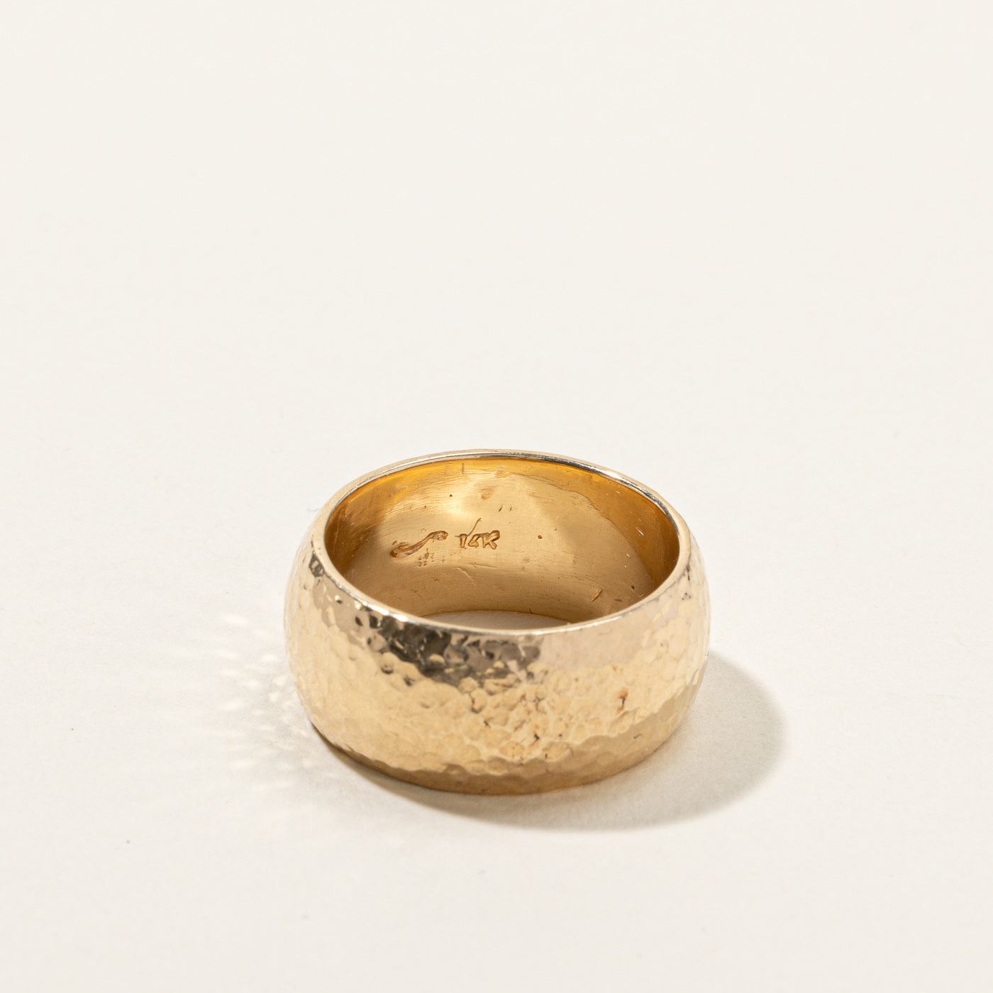 Hammered Textured Gold Band | SZ 7.25 |