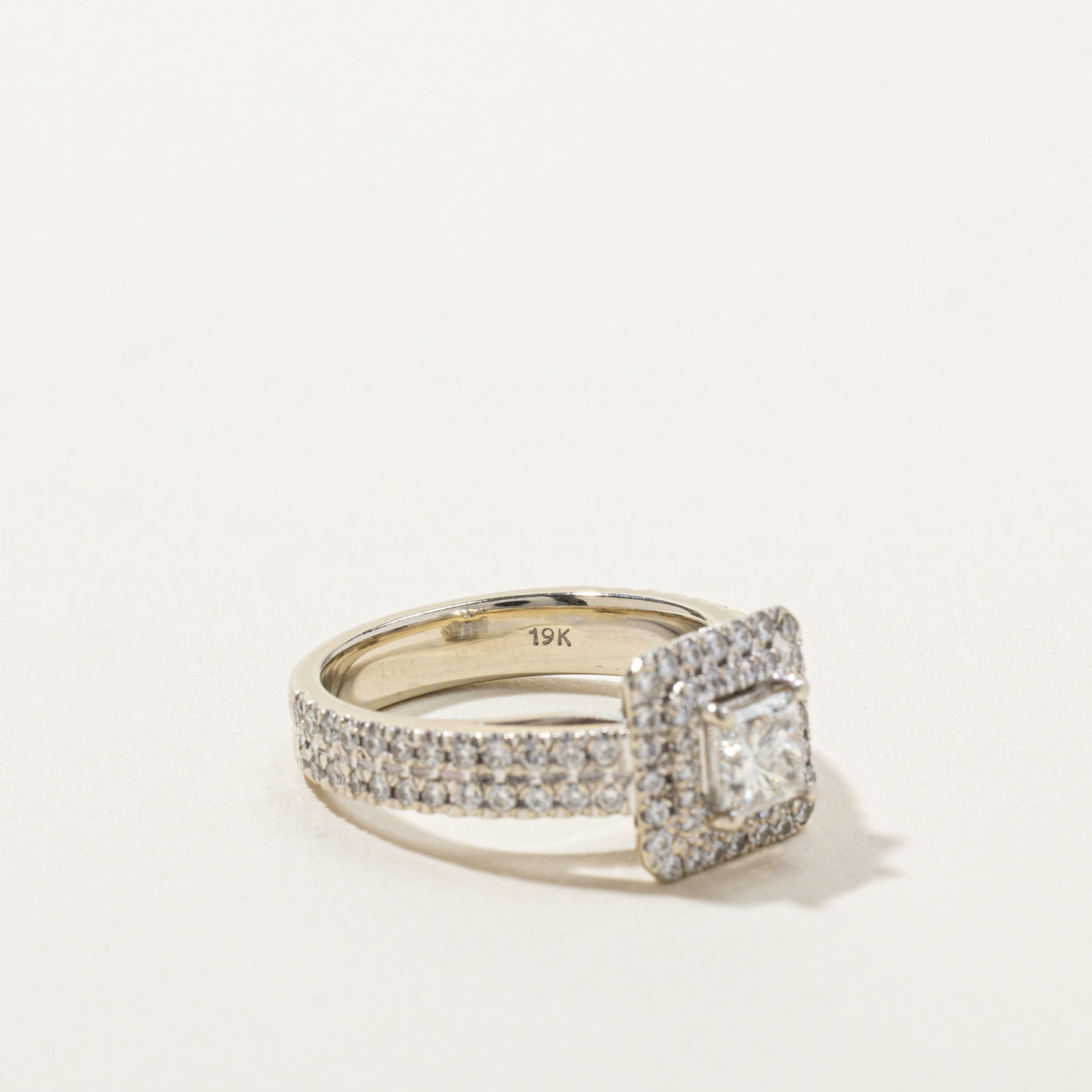 Halo Diamond Engagement Ring | 1.24ctw | SZ 7 |
