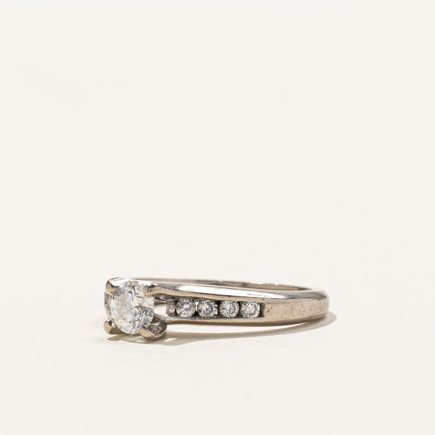 Solitaire with Accents Diamond Ring | 0.48ctw | SZ 5 |