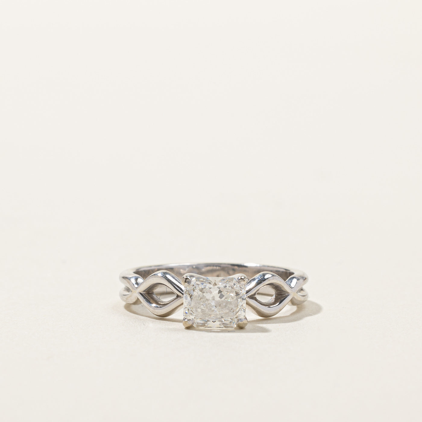 Solitaire Radiant Cut Diamond Ring | 0.79ct SI1 F | SZ 5.5 |