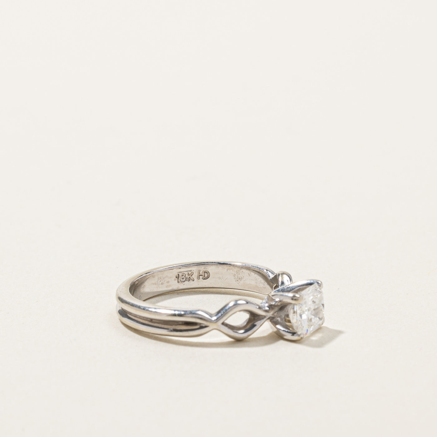 Solitaire Radiant Cut Diamond Ring | 0.79ct SI1 F | SZ 5.5 |