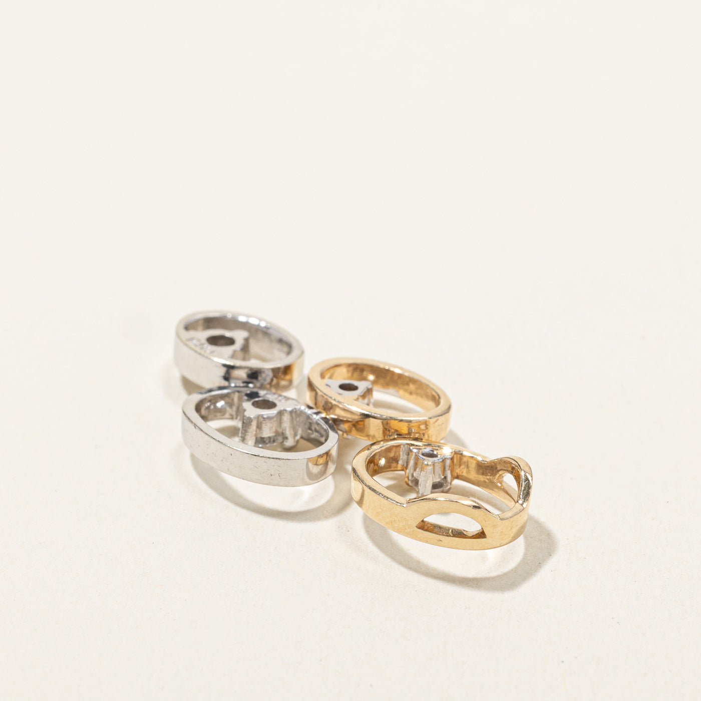 Two Tone Gold Diamond Circles Pendant | 0.30ctw |