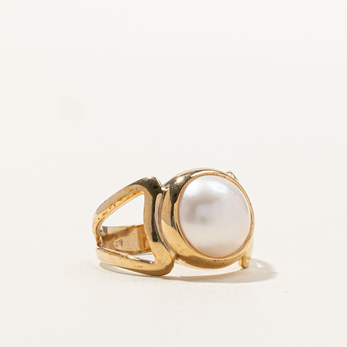 Bezel Set Pearl Ring | SZ 8.25 |