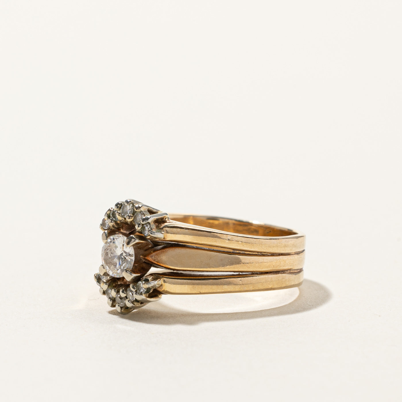 Cluster Diamond Soldered Ring | 0.34ctw | SZ 8.5 |