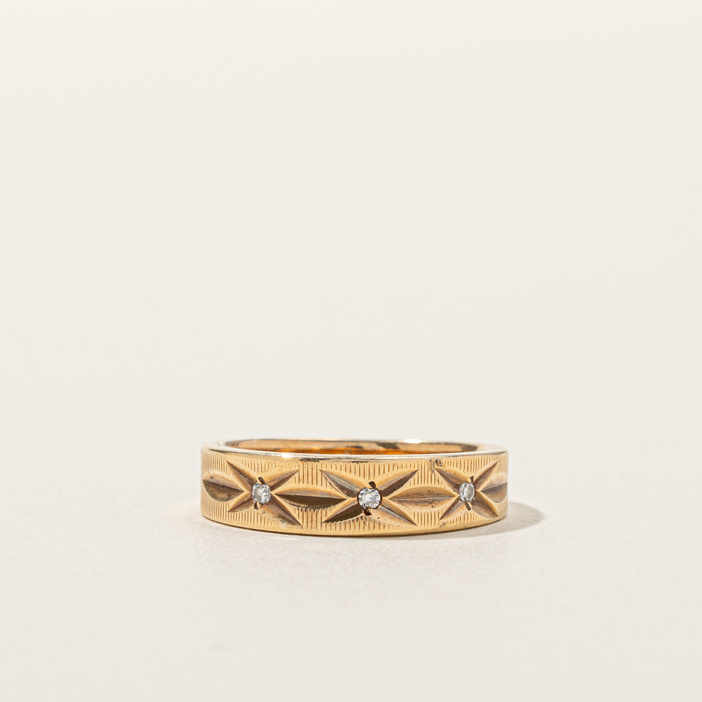 Textured Diamond Ring | 0.03ctw | SZ 5.25 |