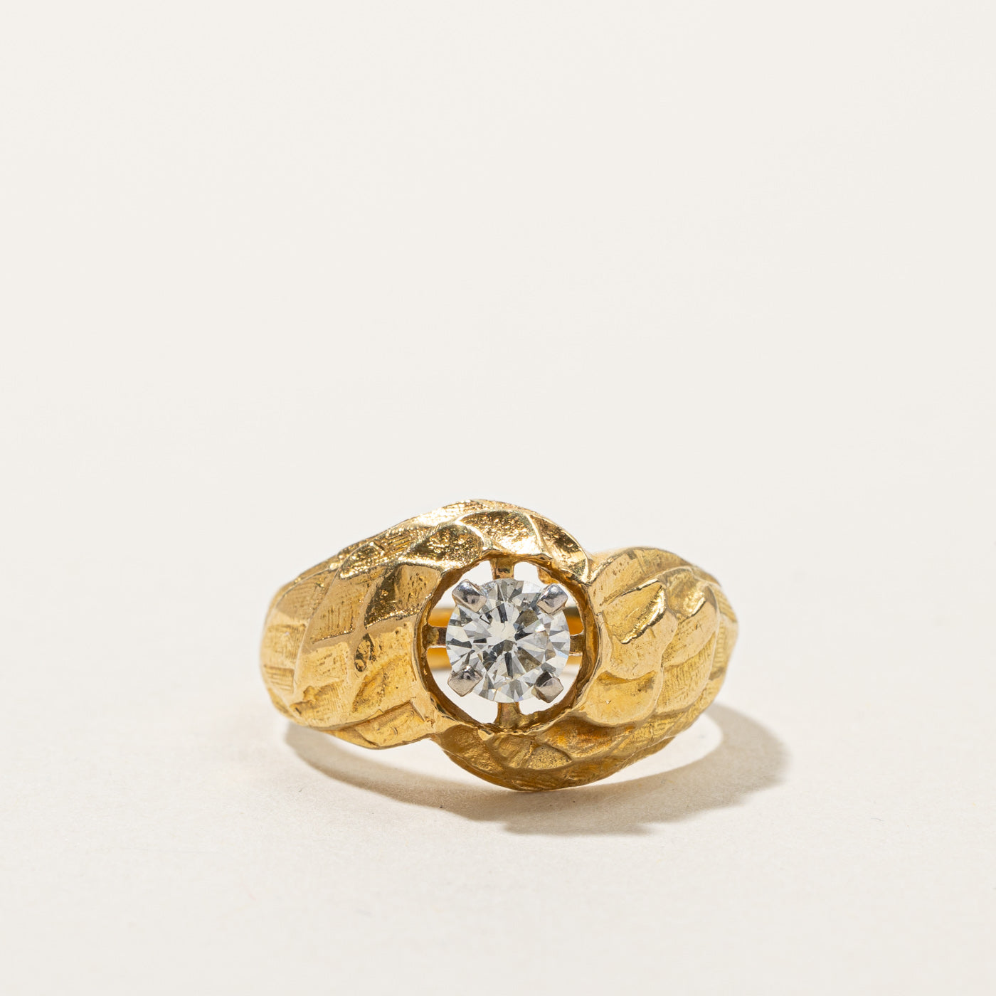 Solitaire Diamond Dome Ring | 0.36ct | SZ 5 |