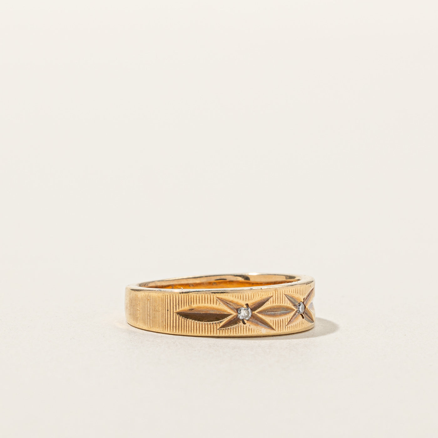 Textured Diamond Ring | 0.03ctw | SZ 5.25 |