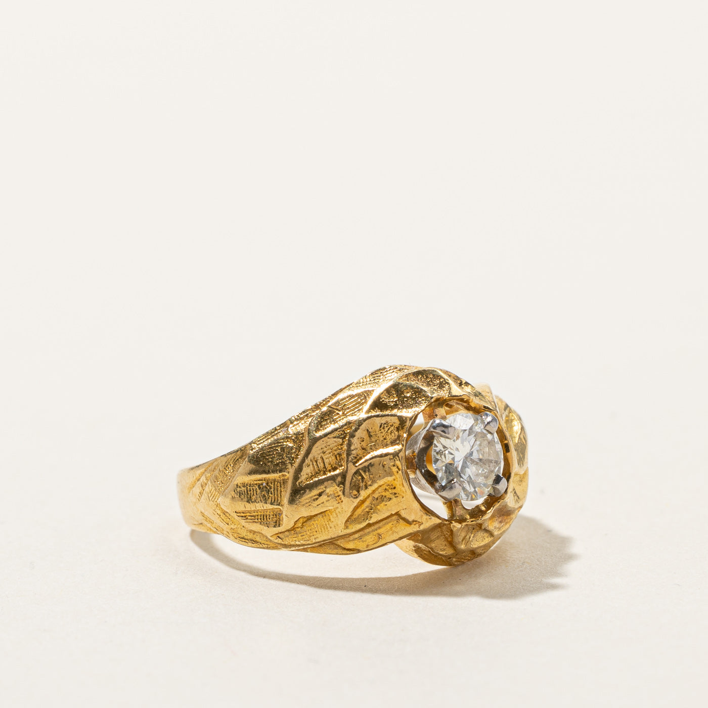 Solitaire Diamond Dome Ring | 0.36ct | SZ 5 |