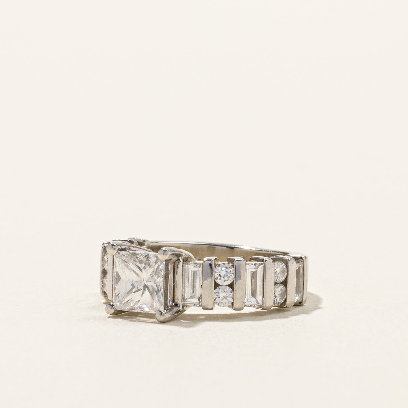 Multi Diamond Engagement Ring | 2.14ctw VS1 D | SZ 5.25 |