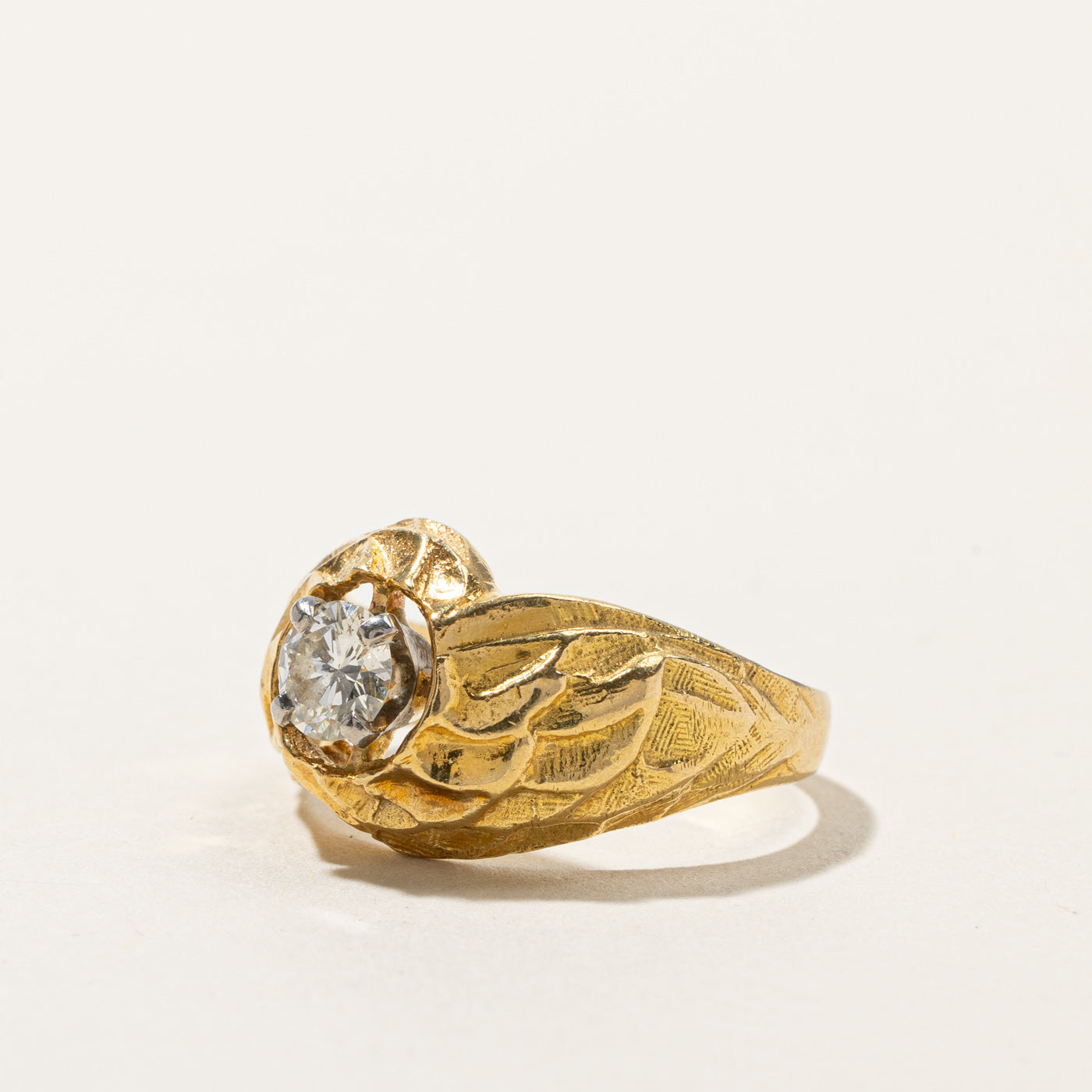 Solitaire Diamond Dome Ring | 0.36ct | SZ 5 |