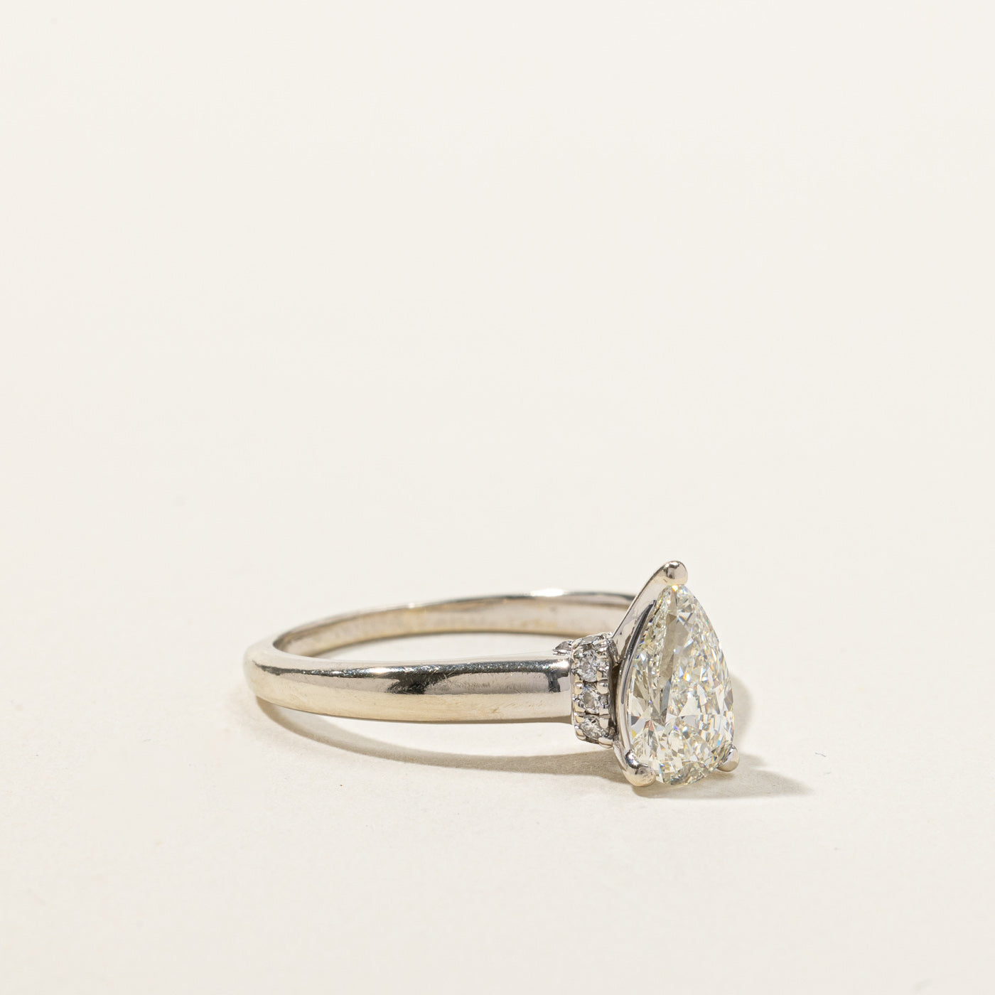 Pear Diamond Engagement Ring | 1.12ctw VS1 I/J | SZ 8 |