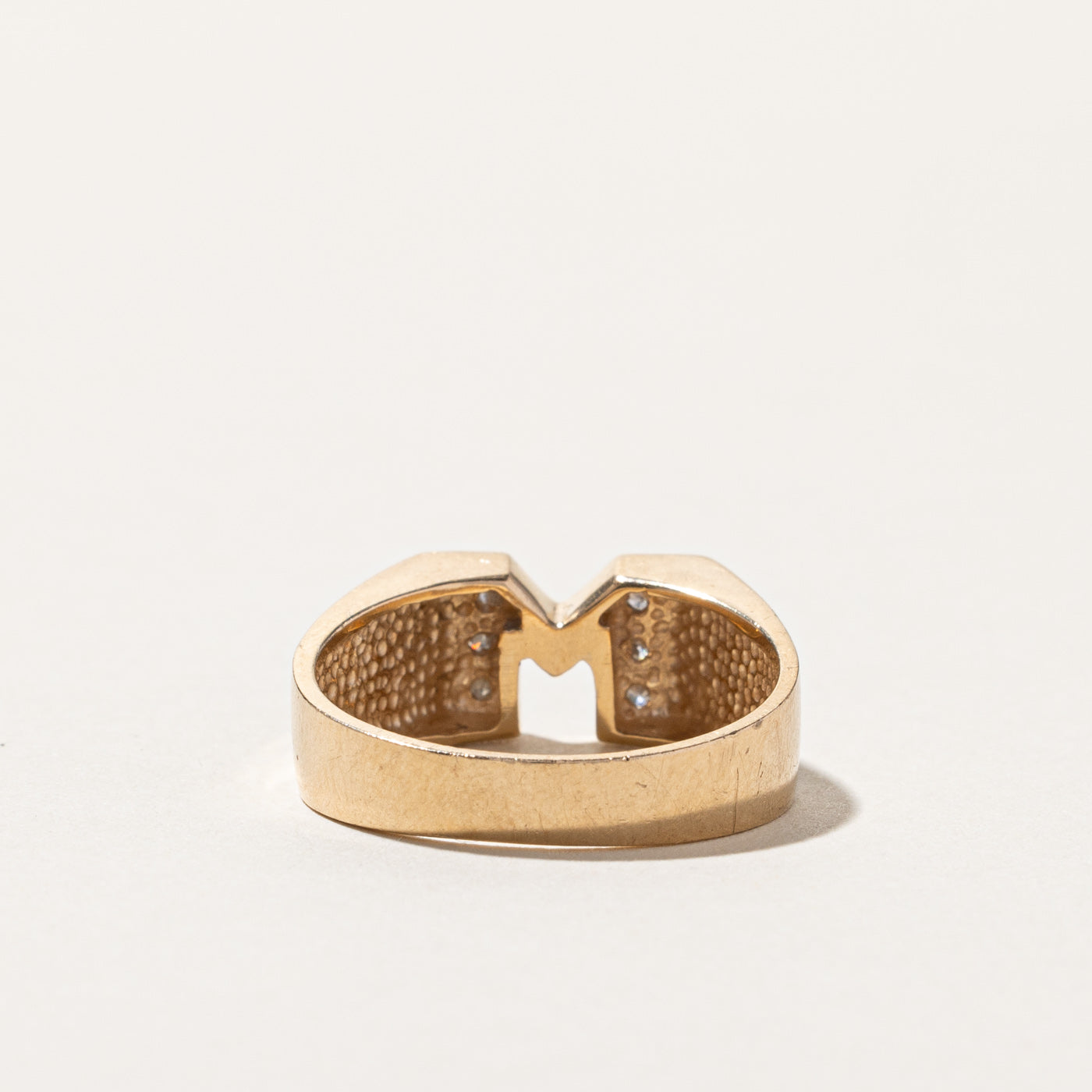 Diamond M Letter Ring | 0.06ctw | SZ 8.5 |