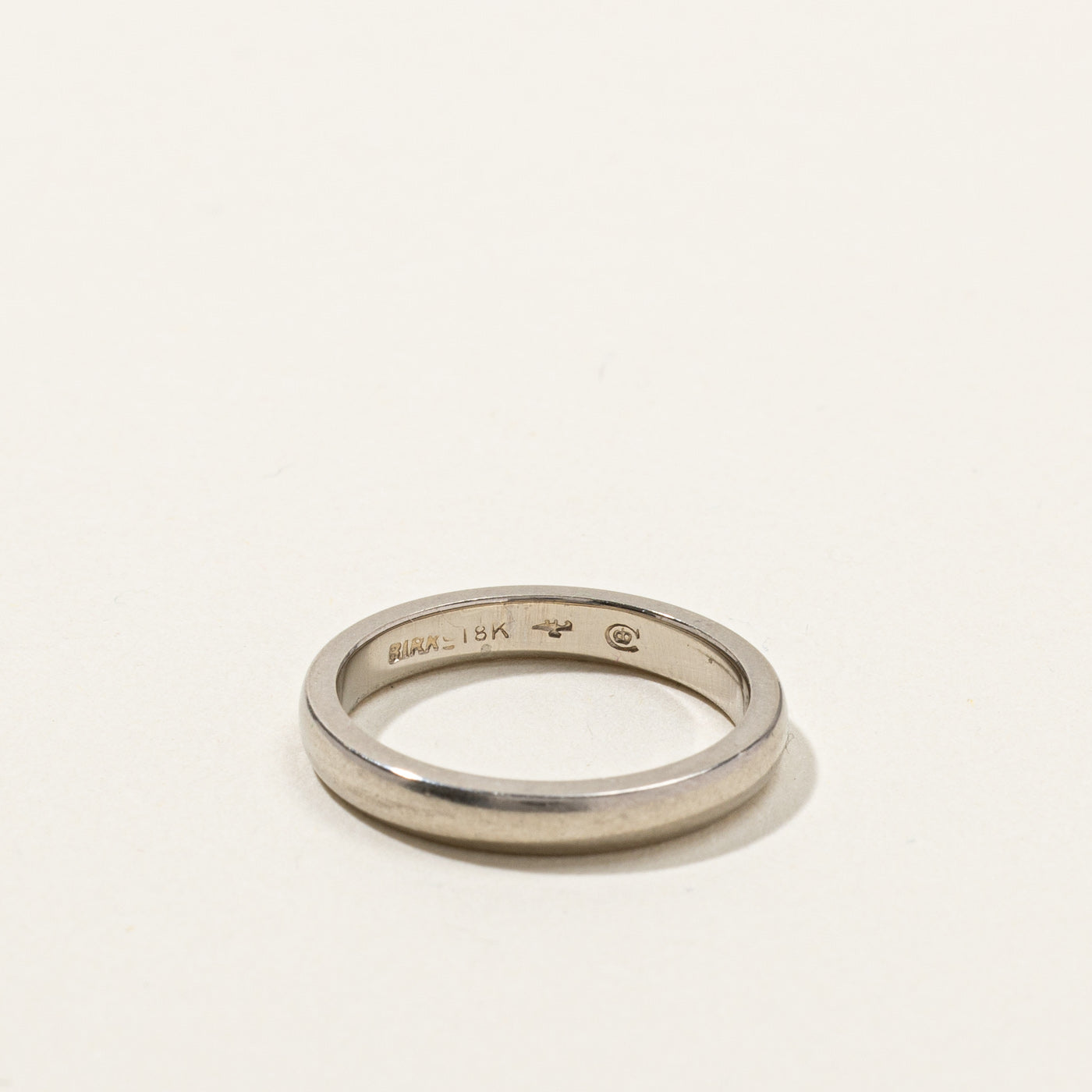 Birks' White Gold Plain Band | SZ 5 |