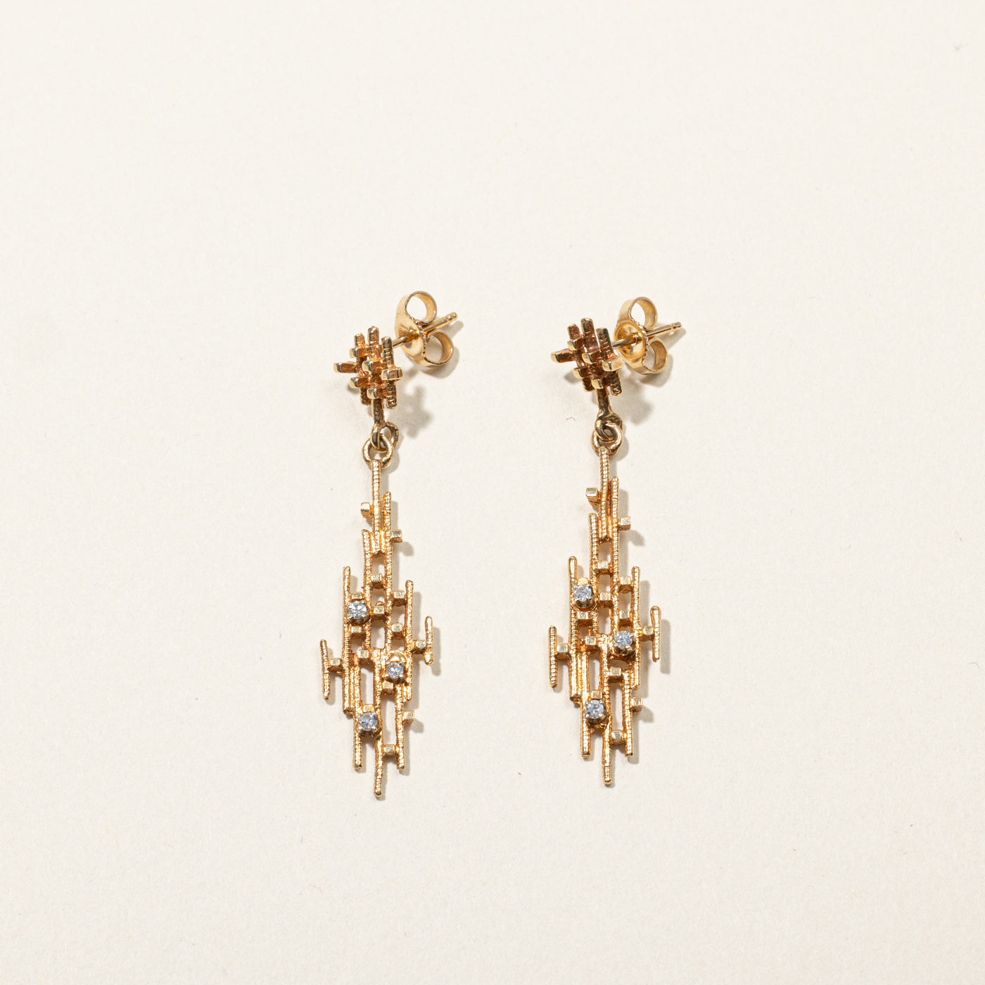 Textured Diamond Earrings | 0.06ctw |
