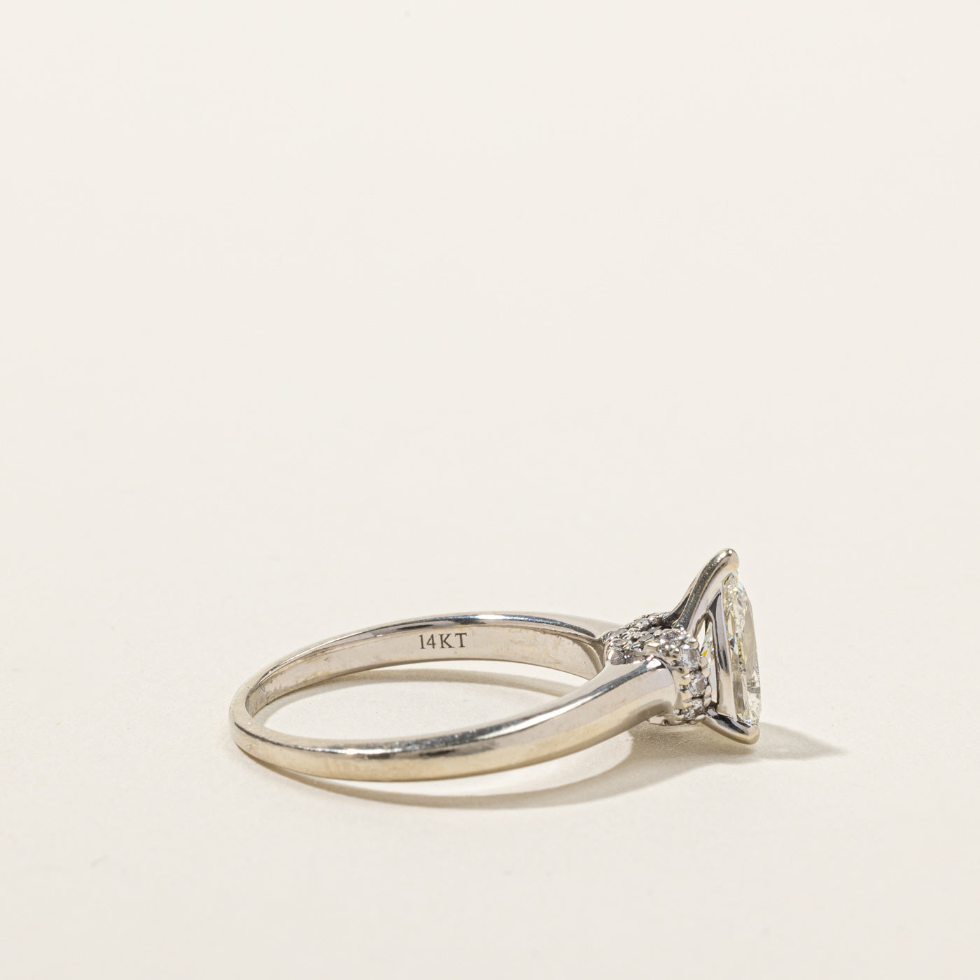 Pear Diamond Engagement Ring | 1.12ctw VS1 I/J | SZ 8 |