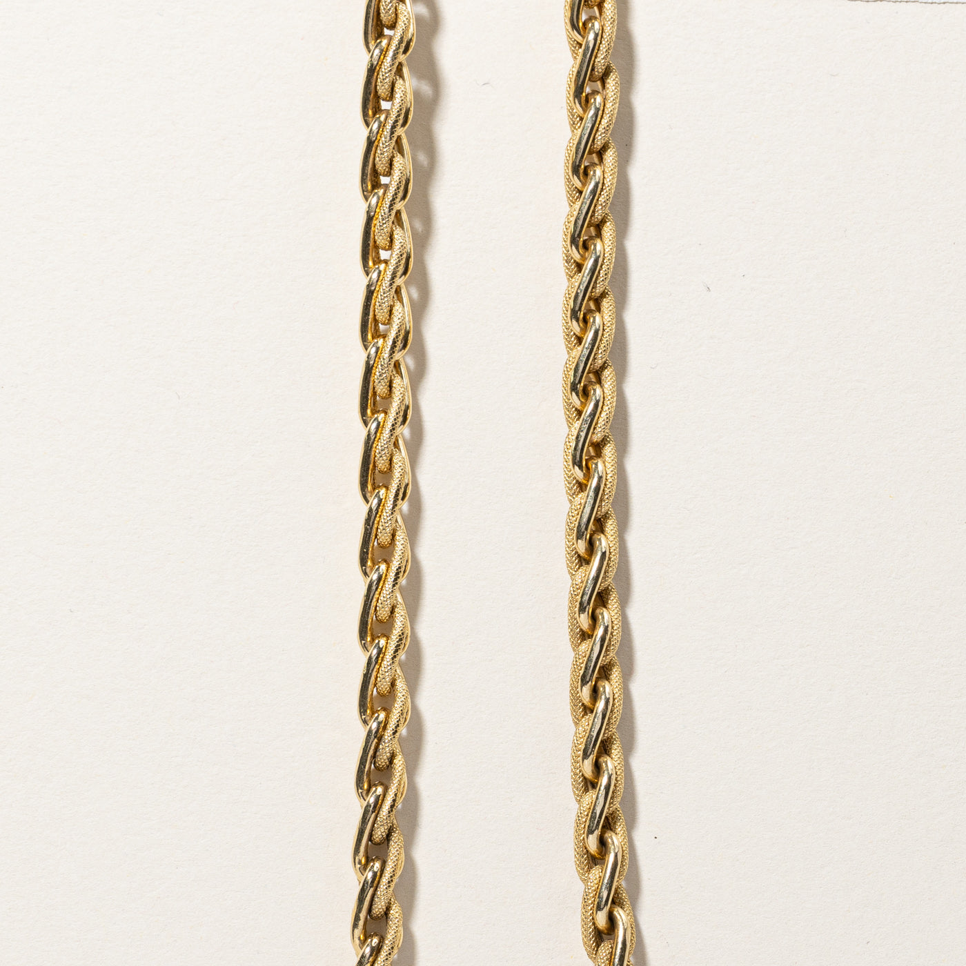Italian 'Birks' Braided Yellow Gold Necklace | 18"|